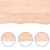 vidaXL Blat de masă, 100x40x(2-4) cm, lemn masiv de stejar netratat