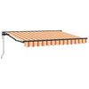 vidaXL Cort electric retractabil Galben, Portocaliu și Alb 3,5 x 2 m