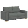 vidaXL Canapea cu 2 locuri, gri &icirc;nchis, 160x78x84 cm, material textil