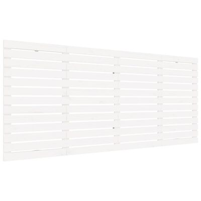 vidaXL Tăblie de pat pentru perete, alb, 206x3x91,5 cm, lemn masiv pin