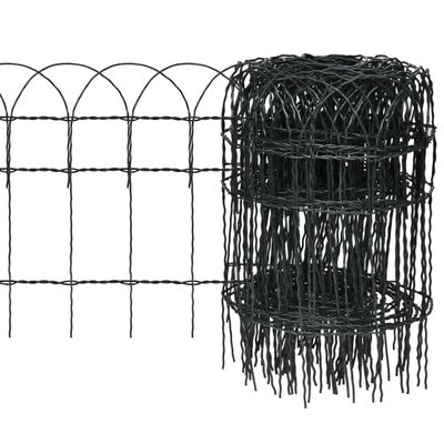 vidaXL Gard delimitare grădină fier vopsit electrostatic 10 x 0,4 m