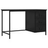 vidaXL Birou cu sertare, negru, 120 x 55 x 75 cm, oțel, industrial