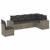 vidaXL Set mobilier grădină cu perne, 6 piese, gri, poliratan