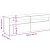 vidaXL Comode TV cu lumini LED, 2 buc., stejar fumuriu, 60x35x40 cm