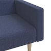 vidaXL Canapea extensibilă cu 2 locuri, albastru, material textil
