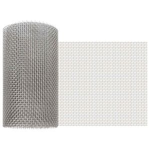 vidaXL Ecran din plasă 20 x 500 cm 6 Mesh Oțel Inoxidabil 201 Argintiu