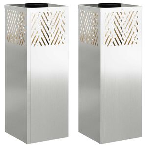 vidaXL Lumină LED Solară pentru Alei 2 buc. Alb cald 18 x 18 x 50 cm