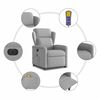vidaXL Scaun reclinabil electric pentru masaj Cloud Grey Fabric