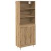 vidaXL Bufet Stejar Artizanal 69,5 x 34 x 180 cm Lemn prelucrat