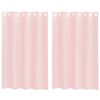 vidaXL Perdele Voile cu Oelii 2 buc Roz deschis 140x175 cm