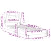 vidaXL Cadru de pat, Viana, cu LED fără saltea, maro, 90x200 cm