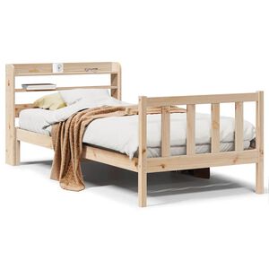 vidaXL Cadru pat fără saltea, 90x190 cm, lemn masiv de pin
