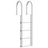 vidaXL Scară de doc cu 4 trepte Argintiu 45 &times;11,5 &times;162 cm Aluminiu