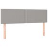 vidaXL Pat box spring cu saltea, gri deschis, 140x190 cm, textil