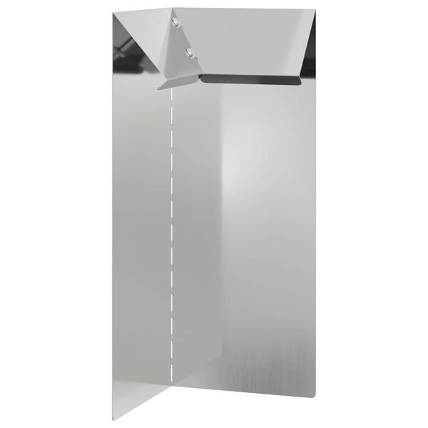 vidaXL Gard pentru melci Argintiu 10 x 10 x 25 cm Oțel Galvanizat