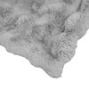 vidaXL Pătură din Blană sintetică de Iepure 4 pcs Gri 240 x 270 cm