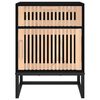 vidaXL Dulap noptieră, negru, 40x30x55,5 cm, lemn prelucrat&fier