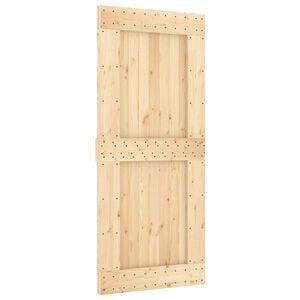 vidaXL Ușă glisantă NARVIK Natural și Negru 90 x 210 cm (213,5 cm)