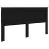 vidaXL Cadru de pat cu headboard Negru 200 x 200 cm Lemn de pin masiv
