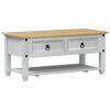 vidaXL Masă de cafea Alb 100 x 48 x 45 cm Lemn masiv de pin
