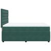 vidaXL Pat box spring cu saltea, verde &icirc;nchis, 160x200 cm, catifea