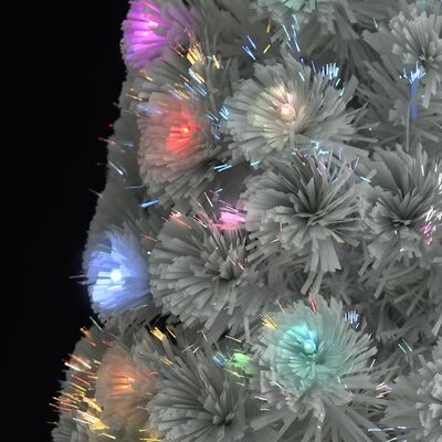 vidaXL Brad de Crăciun artificial pre-iluminat alb 120 cm fibră optică