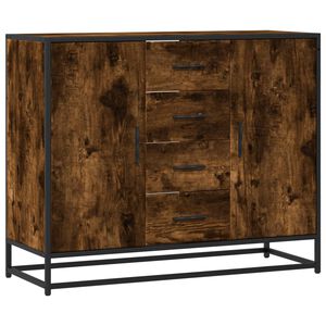 vidaXL Servantă, stejar fumuriu, 92x35x76 cm, lemn compozit