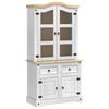 vidaXL Bufet CORONA Alb 100 x 48,5 x 179 cm Lemn de pin masiv