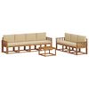 vidaXL Set de canapele de exterior 8 buc. Natural și Bej