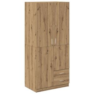 vidaXL Șifonier, stejar artizanal, 80x52x180 cm, lemn prelucrat