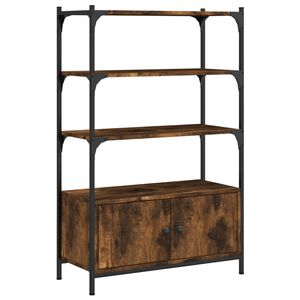 vidaXL Bibliotecă 3 niveluri, stejar fumuriu, 70x30x109,5 cm, lemn
