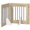 vidaXL Poartă pentru c&acirc;ini pliabilă cu suporturi 2 pcs Stejar Sonoma
