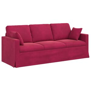 vidaXL Canapea Roșu Vin 198 x 78 x 80 cm Catifea