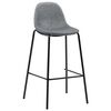 vidaXL Set mobilier de bar, 3 piese, gri deschis, material textil