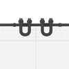 vidaXL Set feronerie pentru uși glisante, negru, 366 cm, oțel
