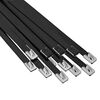 vidaXL Legătură pentru cablu 12 buc. 7,9 x 700 mm Negru