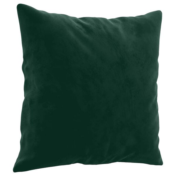 vidaXL Perne decorative, 2 buc., verde &icirc;nchis, 40x40 cm, catifea