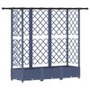 vidaXL Pat Ridicat cu Trellis și Acoperiș Gri 164 x 40 x 121 cm PP