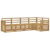 vidaXL Set de canapele de exterior 5 buc. Alb Lemn Solid de Acacia