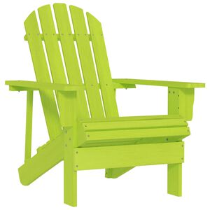 vidaXL Scaun de grădină Adirondack, verde, lemn masiv de brad