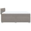 vidaXL Pat box spring cu saltea, gri taupe, 140x200 cm, textil