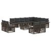 vidaXL Set de canapele pentru grădină 13 pcs Gri și gri &icirc;nchis