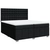 vidaXL Pat box spring cu saltea, negru, 200x200 cm, textil