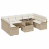 vidaXL Set de canapele pentru grădină 10 buc. Bej Rattan poli