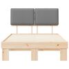 vidaXL Cadru de pat cu tăblie tapițată Gri deschis 120 x 190 cm