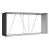 vidaXL Șopron depozitare lemne antracit 330x84x152 cm oțel galvanizat