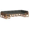 vidaXL Set de canapele de exterior 10 buc. Natural și Antracit