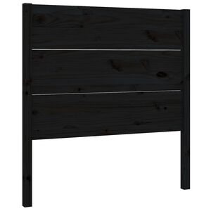 vidaXL Tăblie de pat, negru, 96x4x100 cm, lemn masiv de pin