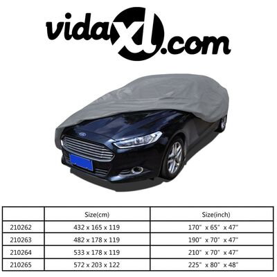 vidaXL Prelată auto, material textil nețesut, XL