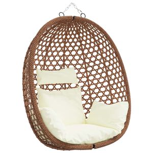 vidaXL Scaun suspendat tip ou fără suport poliratan 92 x 57,5 x 110 cm